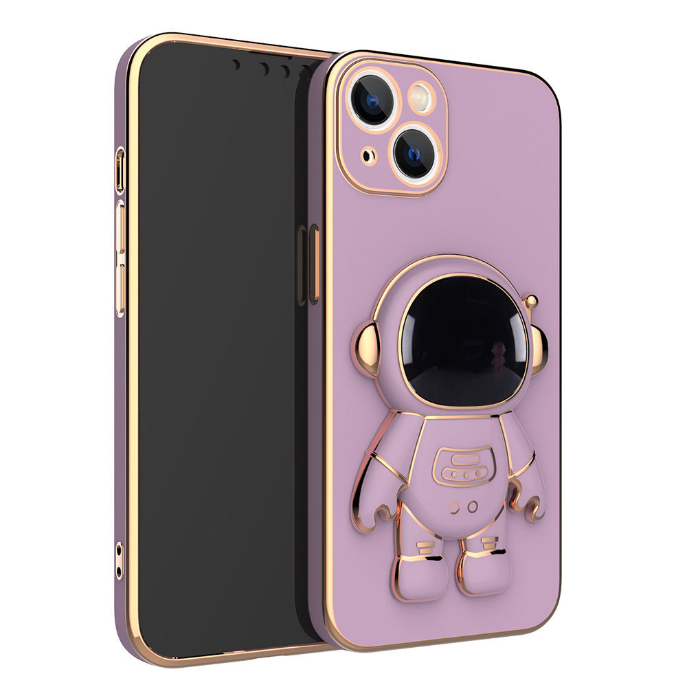 Purple styled 3D Astronaut Phone Case on white background