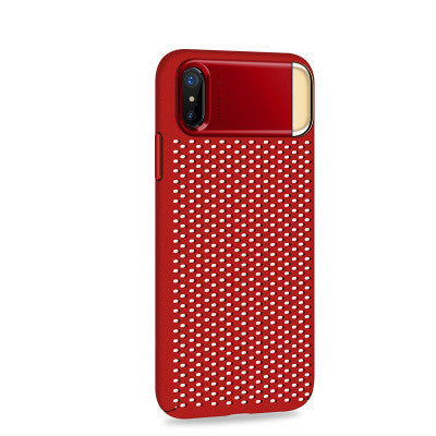 iPhone X Case  – Simple Solid Color Back Cover - Red Version