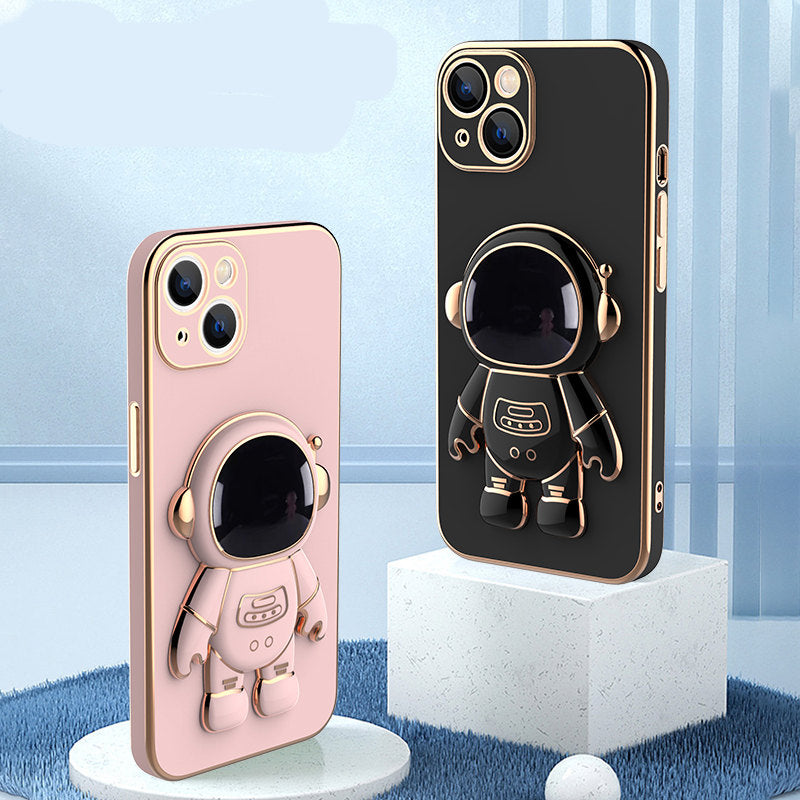 Black and Pink styled 3D Astronaut Phone Case
