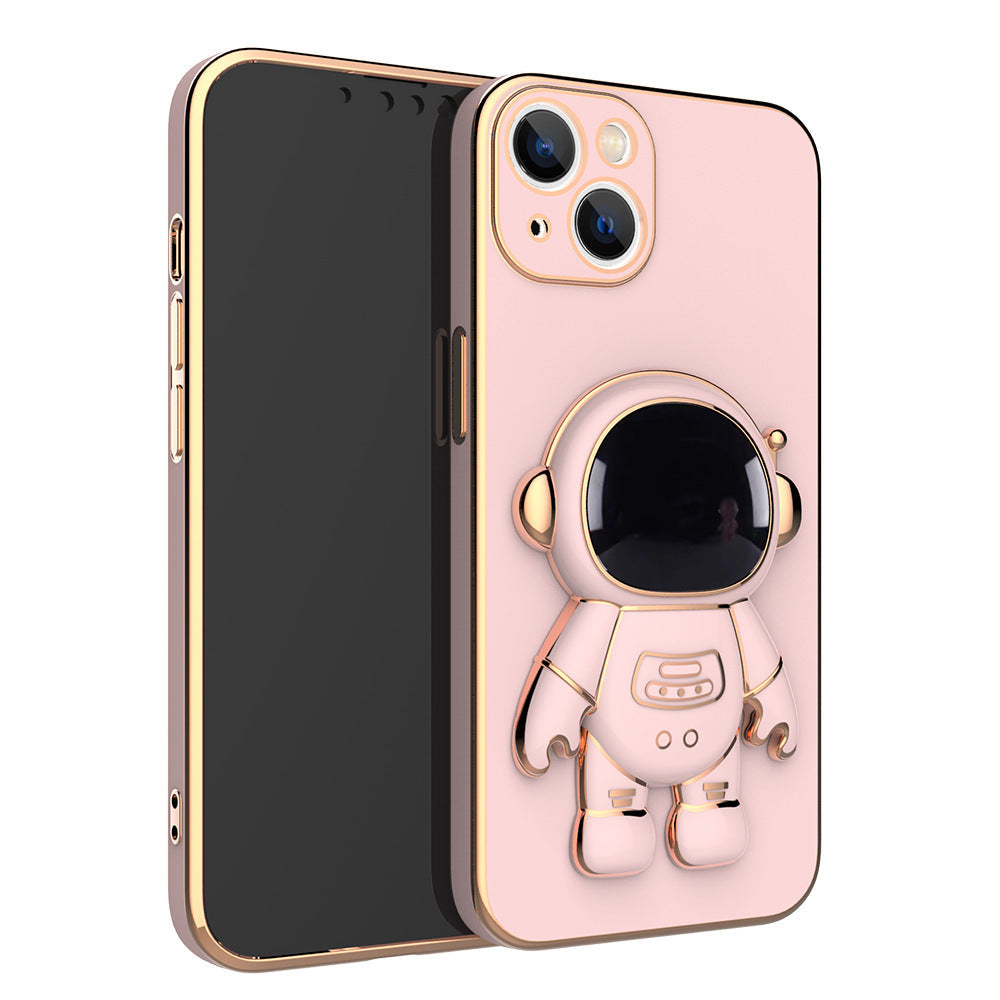 Pink styled 3D Astronaut Phone Case on white background