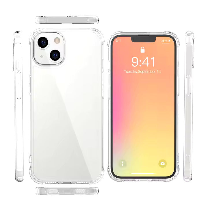 iPhone 12 / iphone 12 pro Case -  Ultra Clear Shockproof UV Printable TPU Case - mulitple angle view