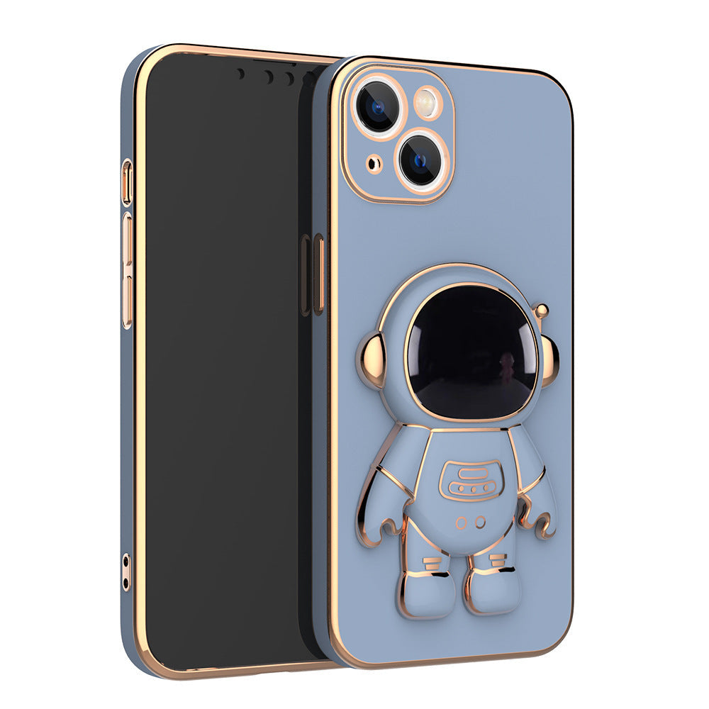 Blue styled 3D Astronaut Phone Case on white background