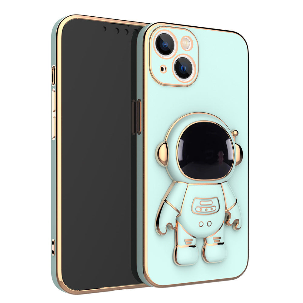 Green styled 3D Astronaut Phone Case on white background