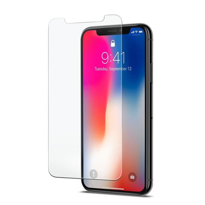 iPhone X with a demo of screen protector