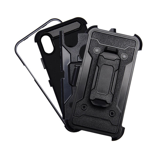 iPhone X Case Transformer Holster showing layered view of the case