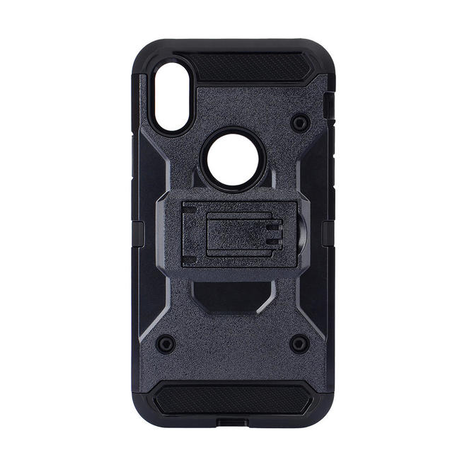 Black iPhone X Case Transformer Holster back side - second view