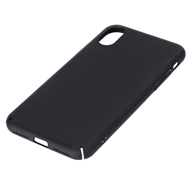 Ultra-Thin Protective Hard Case for iPhone X with Tempered Glass Screen Protector - PrimeCables® - Back Side View