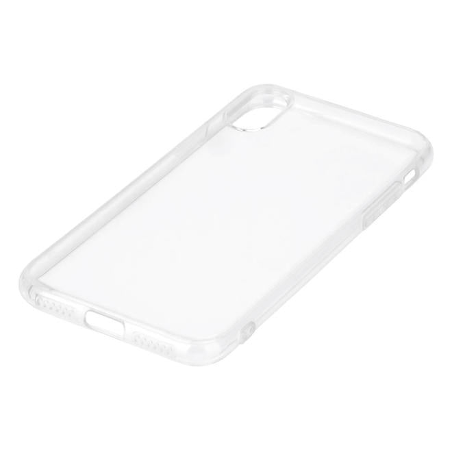 iPhone X Supper Thin Transparent Clear Soft Case with Glass Screen Protector - PrimeCables® - Back View 